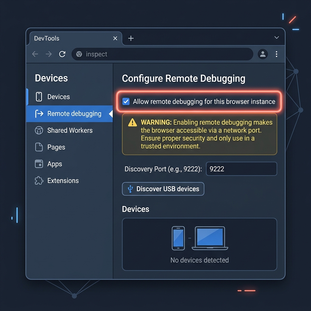 Chrome Remote Debugging 开启界面