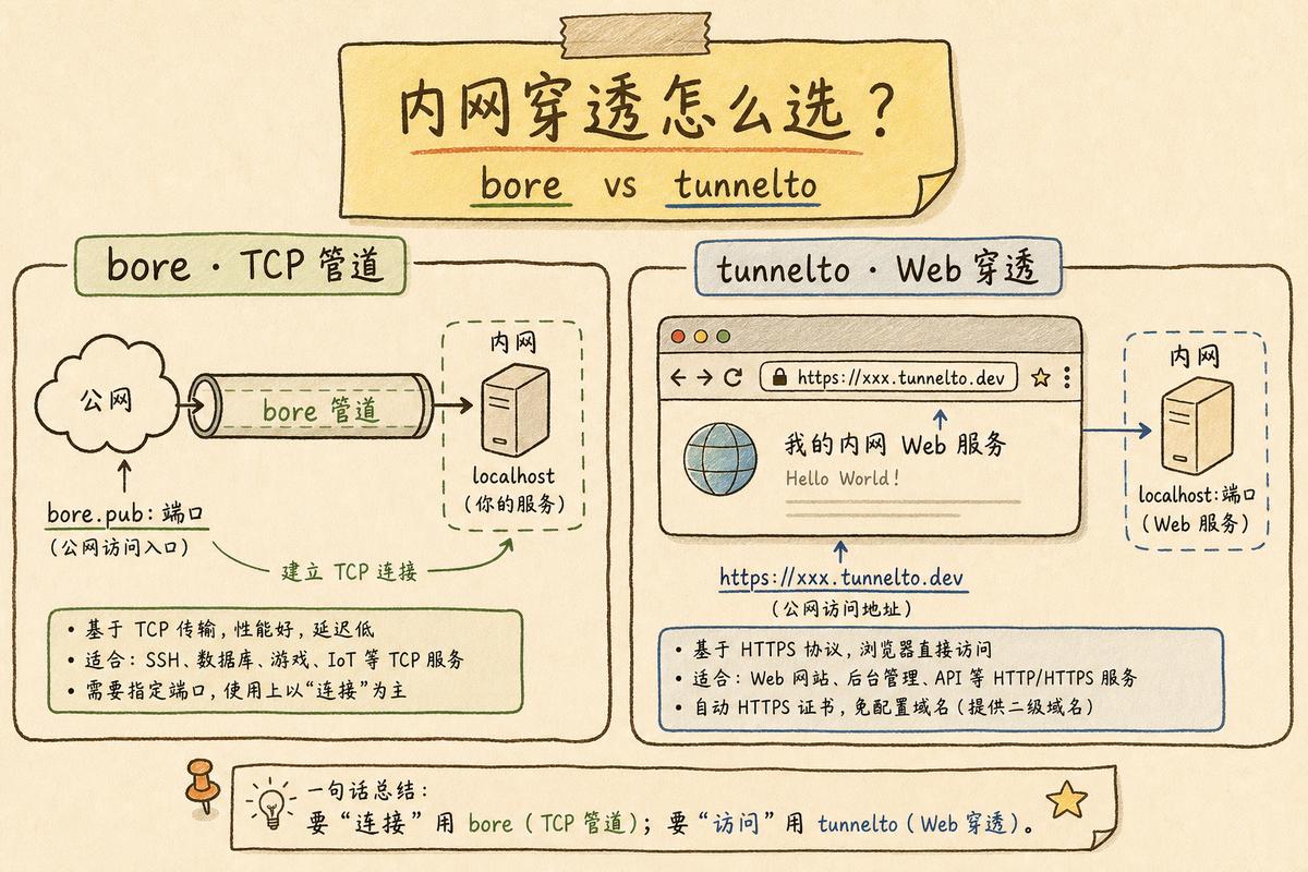 封面:bore 与 tunnelto 选型指南