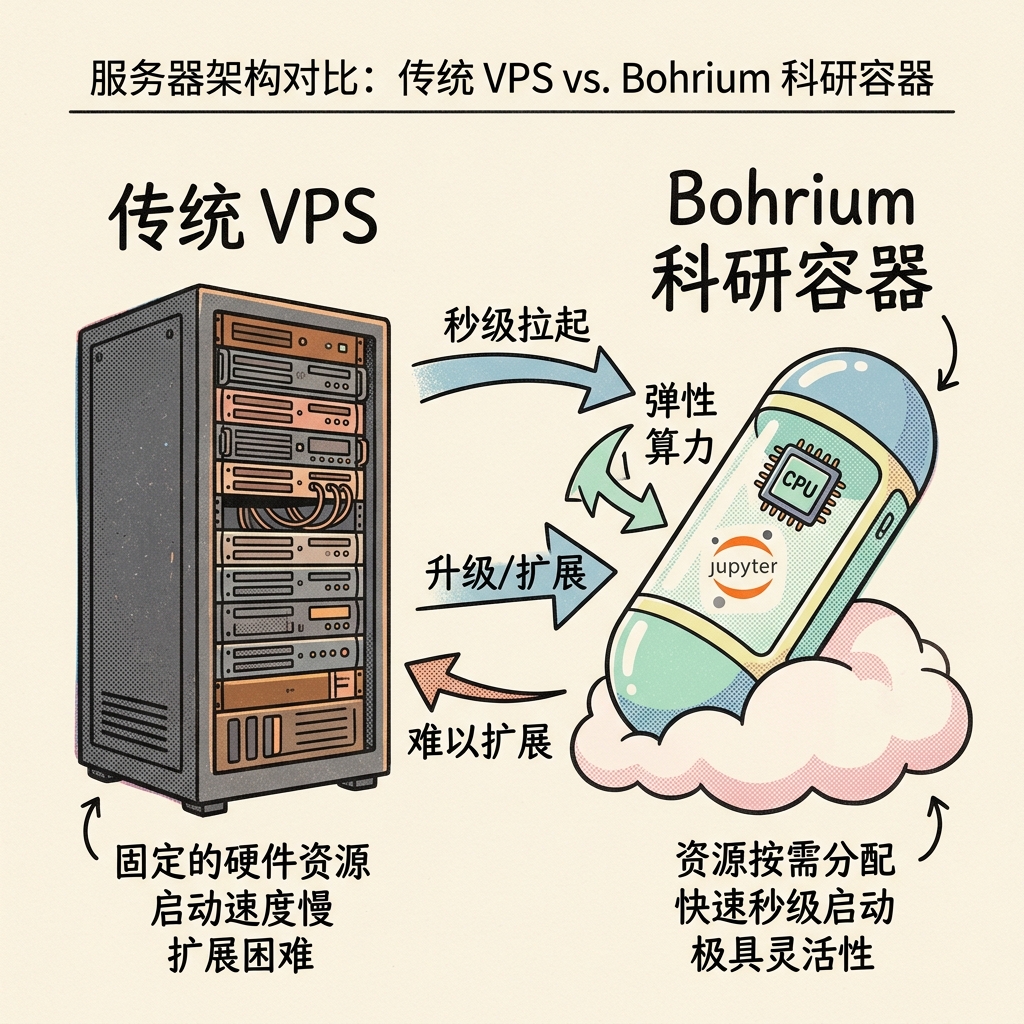 Bohrium 容器架构 vs 传统 VPS