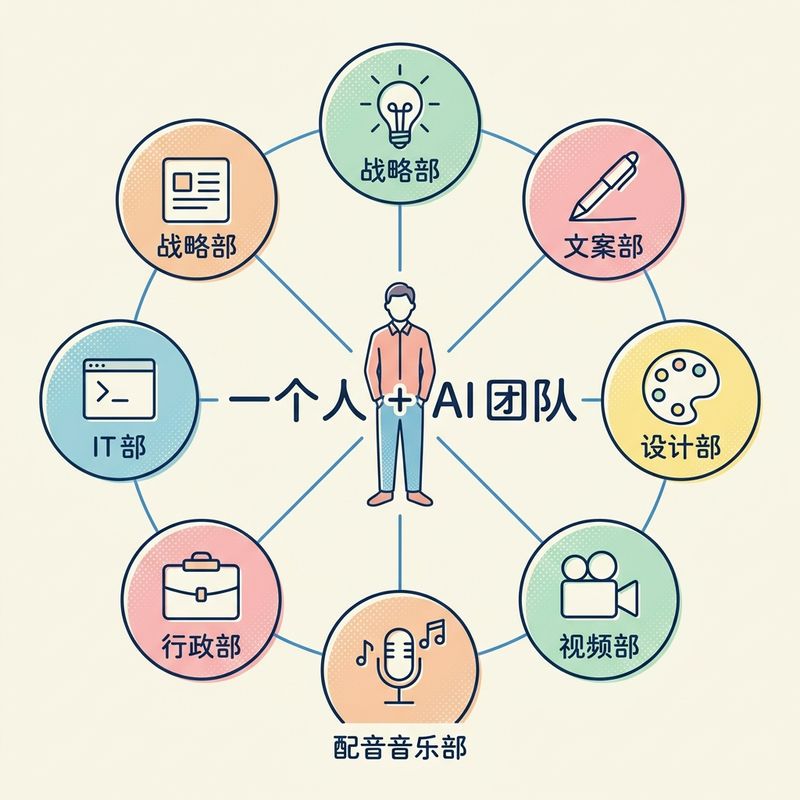 单人创业必看：用 AI 一个人构建 7 大超级部门，做自己的“超级个体”