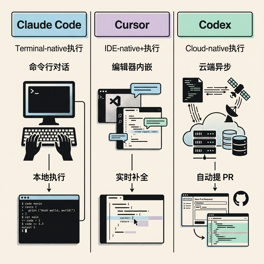 Claude Code、Cursor 还是 Codex？深度测评三大 AI 编程神器及黄金协作流