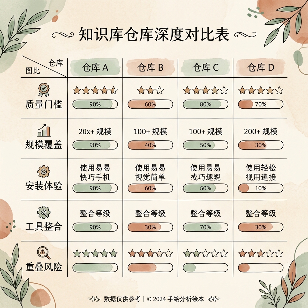 四大仓库横向评分表