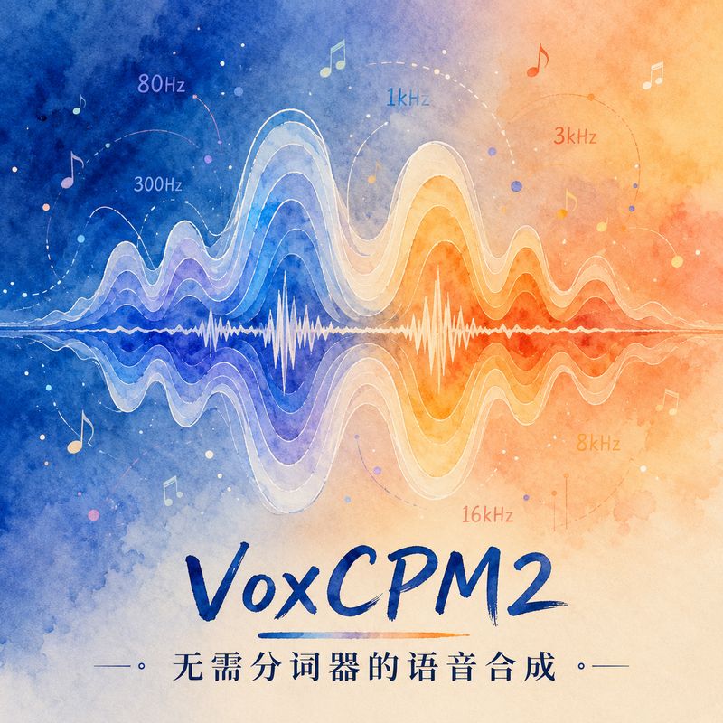 不用分词器，直接生成语音：VoxCPM2 端到端 TTS 实战