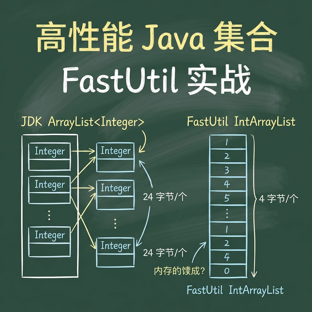 拒绝包装类开销！FastUtil 高性能 Java 集合实战与性能评测：让你的程序吞吐量翻倍