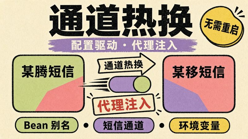 通道热换别手写 getBean：配置一改立刻切 Bean，不必重启也不必 @Qualifier