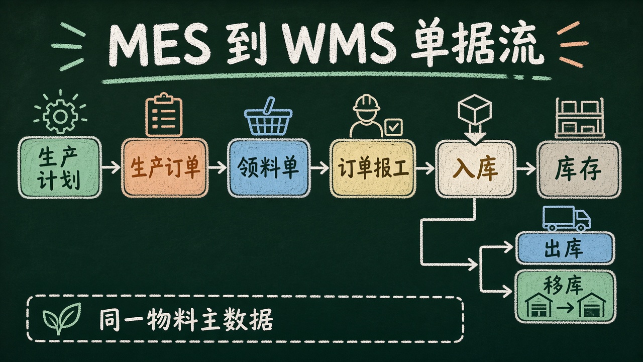 插图:MES 与 WMS 单据流向