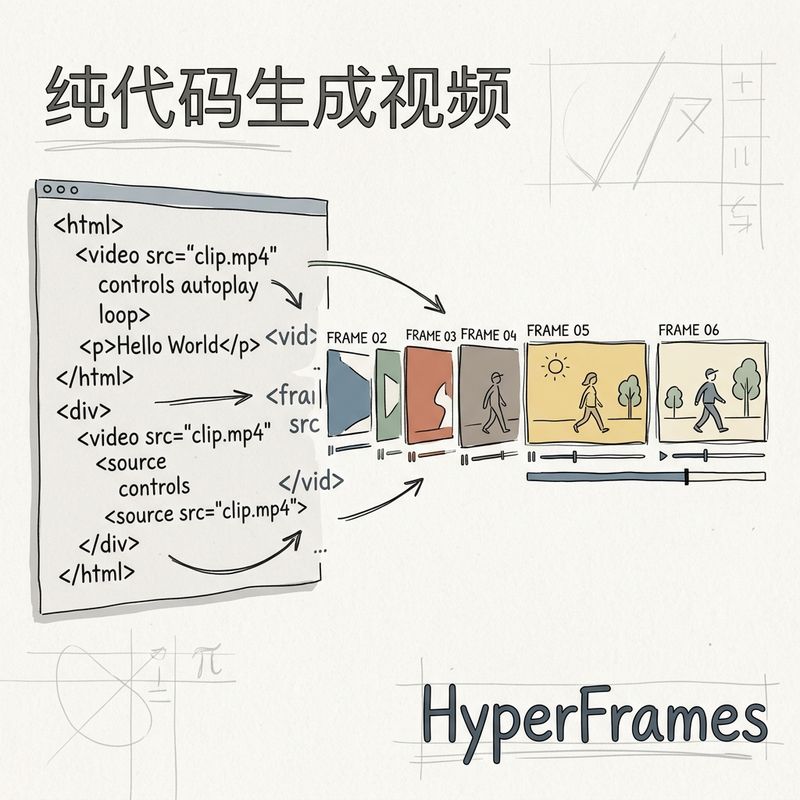 HeyGen 开源的视频渲染神器 HyperFrames：写 HTML 就能做视频！