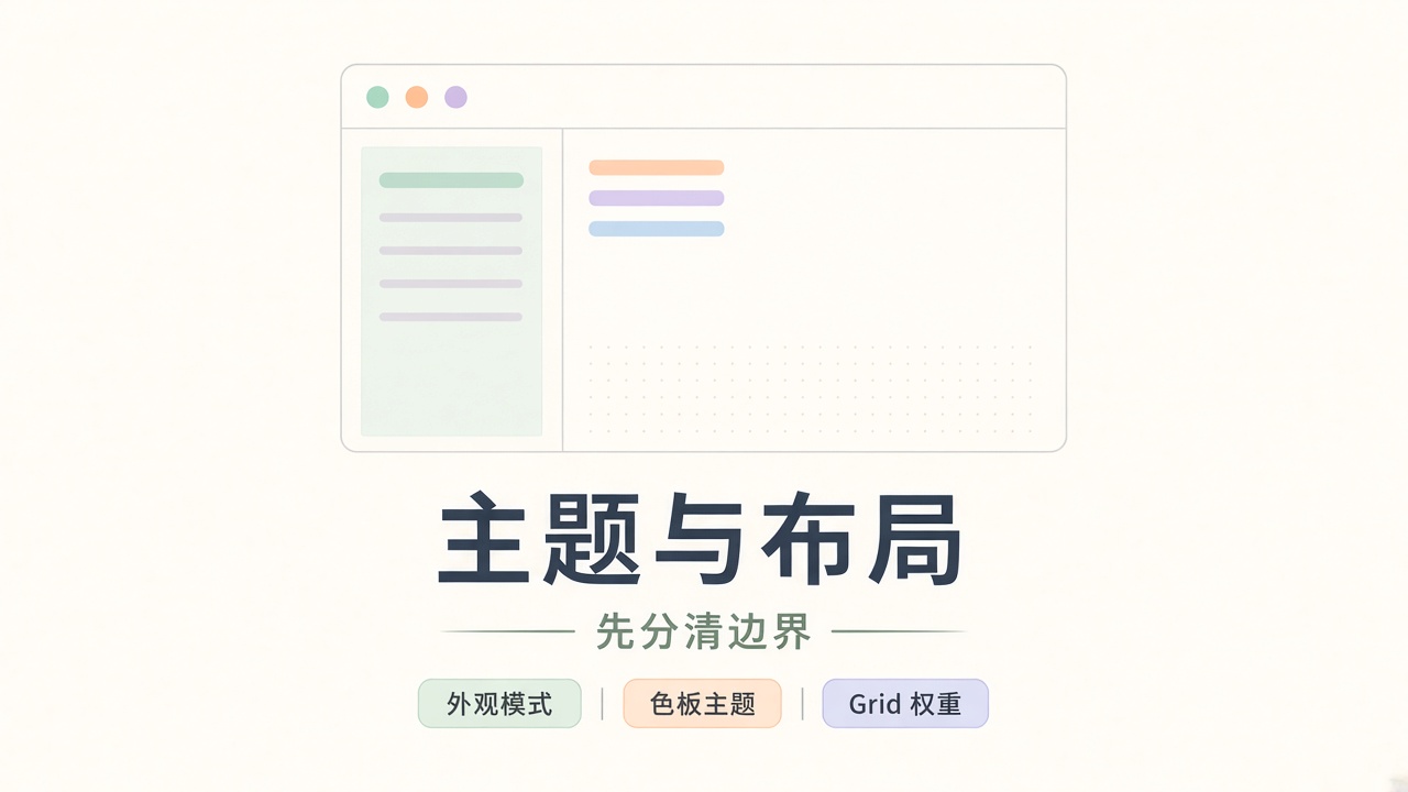 封面：主题与 Grid 边界