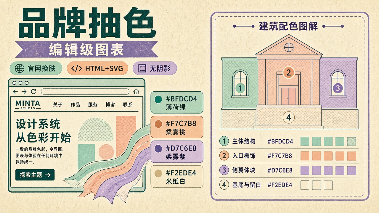 封面：从官网抽色到编辑级图表