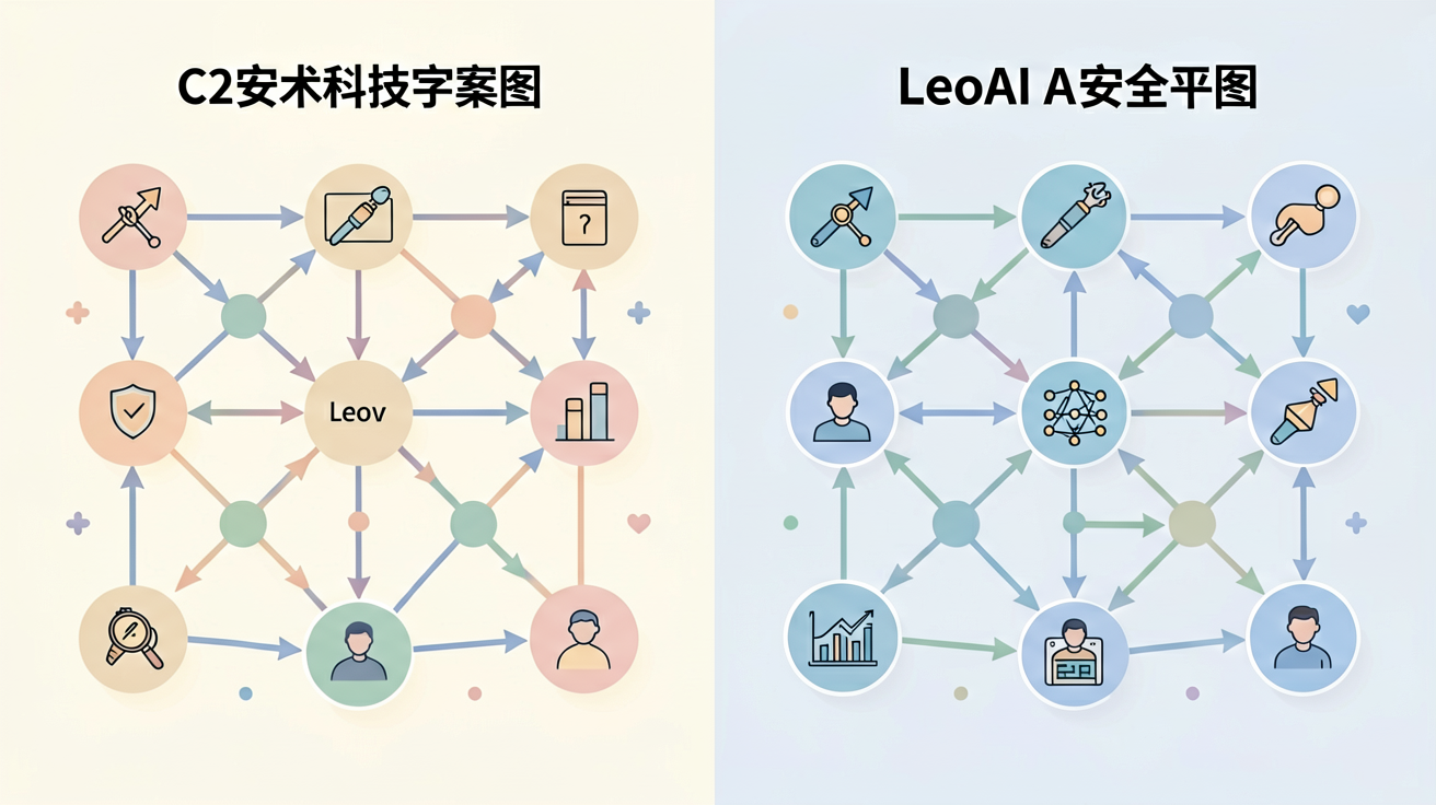 传统 C2 框架与 LeoAI AI Agent 控制台架构对比