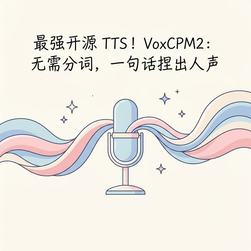 颠覆传统TTS！最强开源端到端语音大模型VoxCPM2：无需分词，一句话造出人声