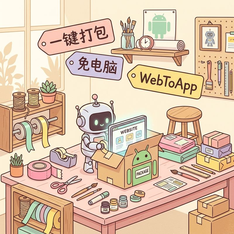 不用电脑和 IDE，在手机上把网站一键打包成 APK！开源神仙工具 WebToApp 爆火