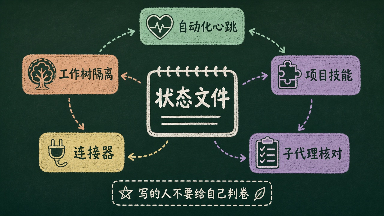 插图：循环工程五块零件加一块状态