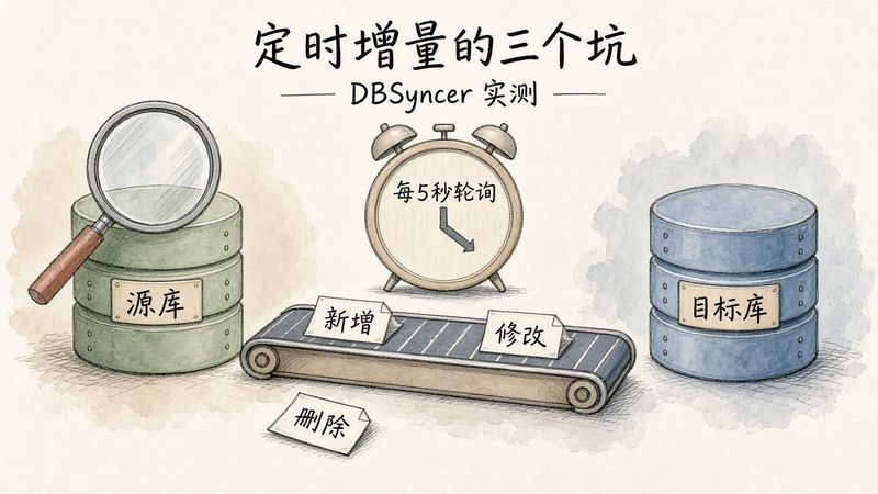 定时增量每 5 秒全表扫一遍？我用 DBSyncer 跑了三组对照实验才找到原因