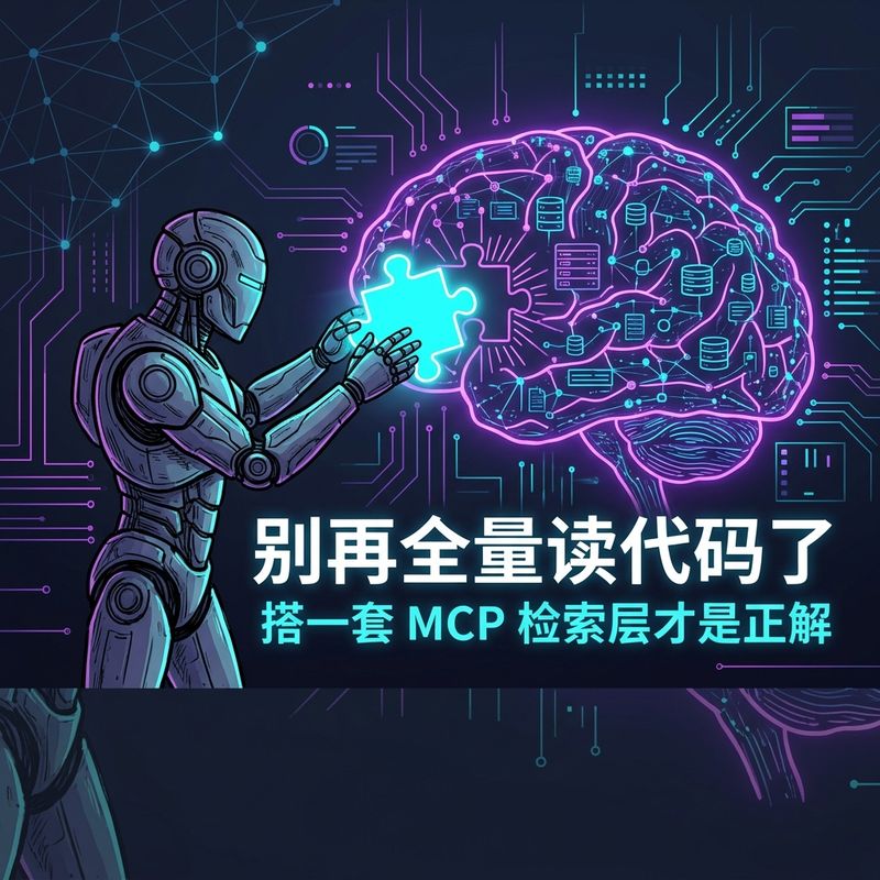 别再让 Claude Code 全量读代码了！搭一套 MCP 检索层才是大代码库正解