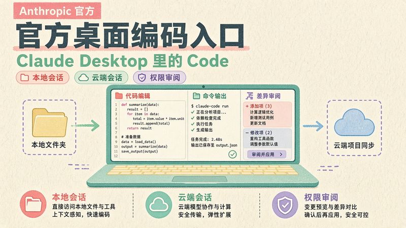 别把 Claude Desktop 当 Claude Code：官方桌面编码入口安装实测
