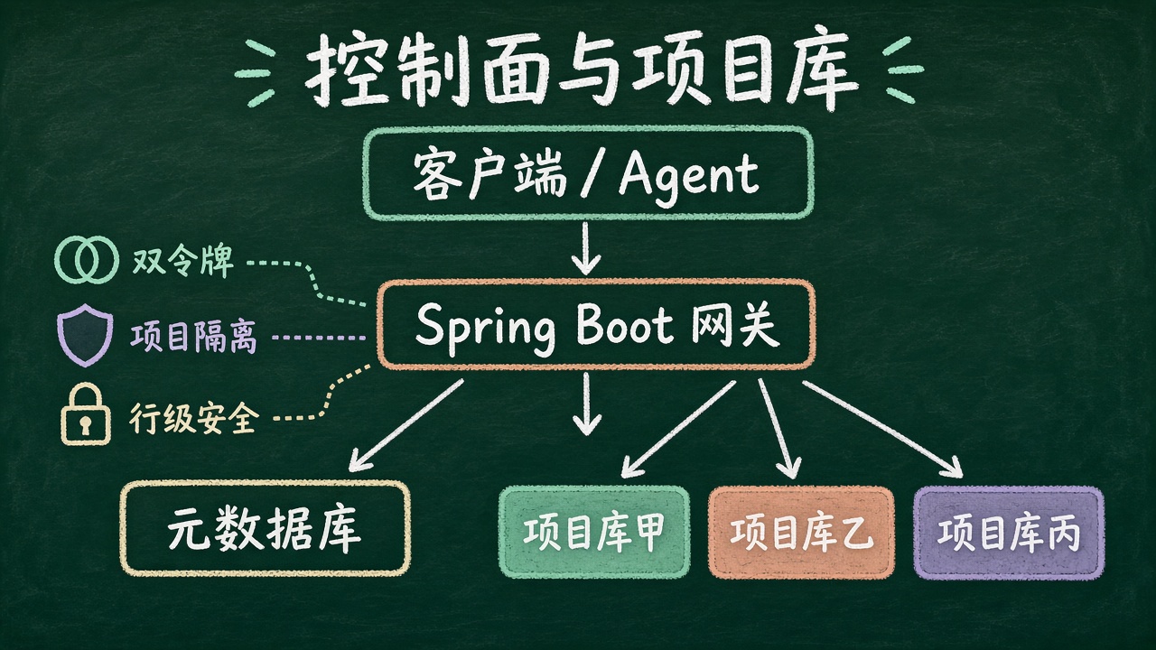 插图:元数据库与项目库双层架构