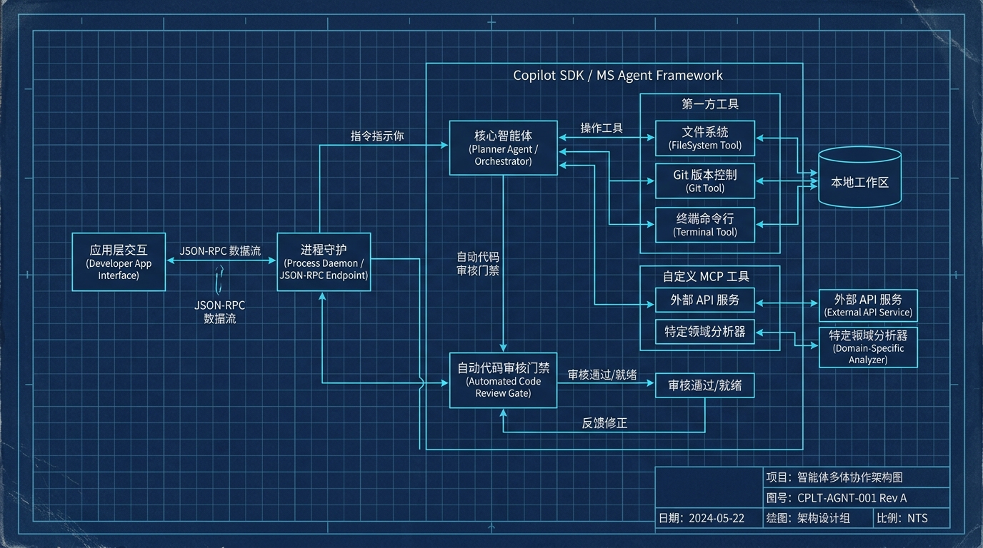 Copilot SDK 架构流转拓扑