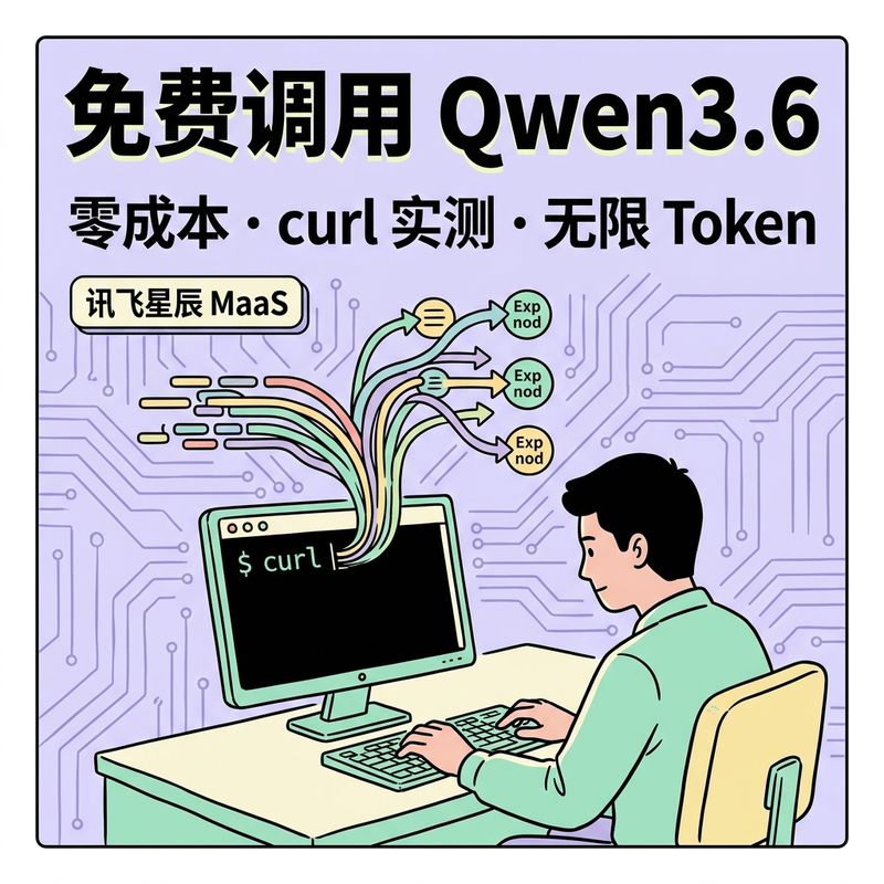 零成本调用 Qwen3.6 无限 Token！保姆级教程（curl 实测）