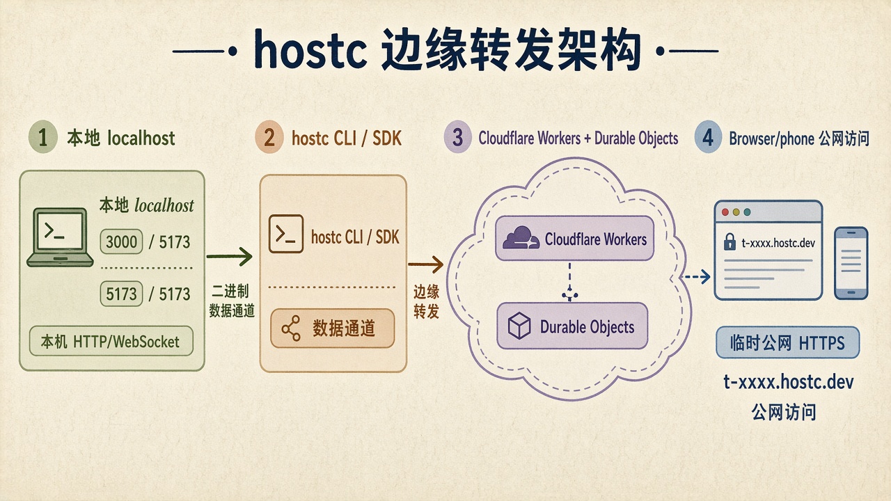 插图：hostc 边缘转发架构