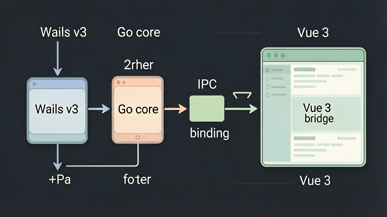 Wails v3 与 Go+Vue 跨进程通信架构
