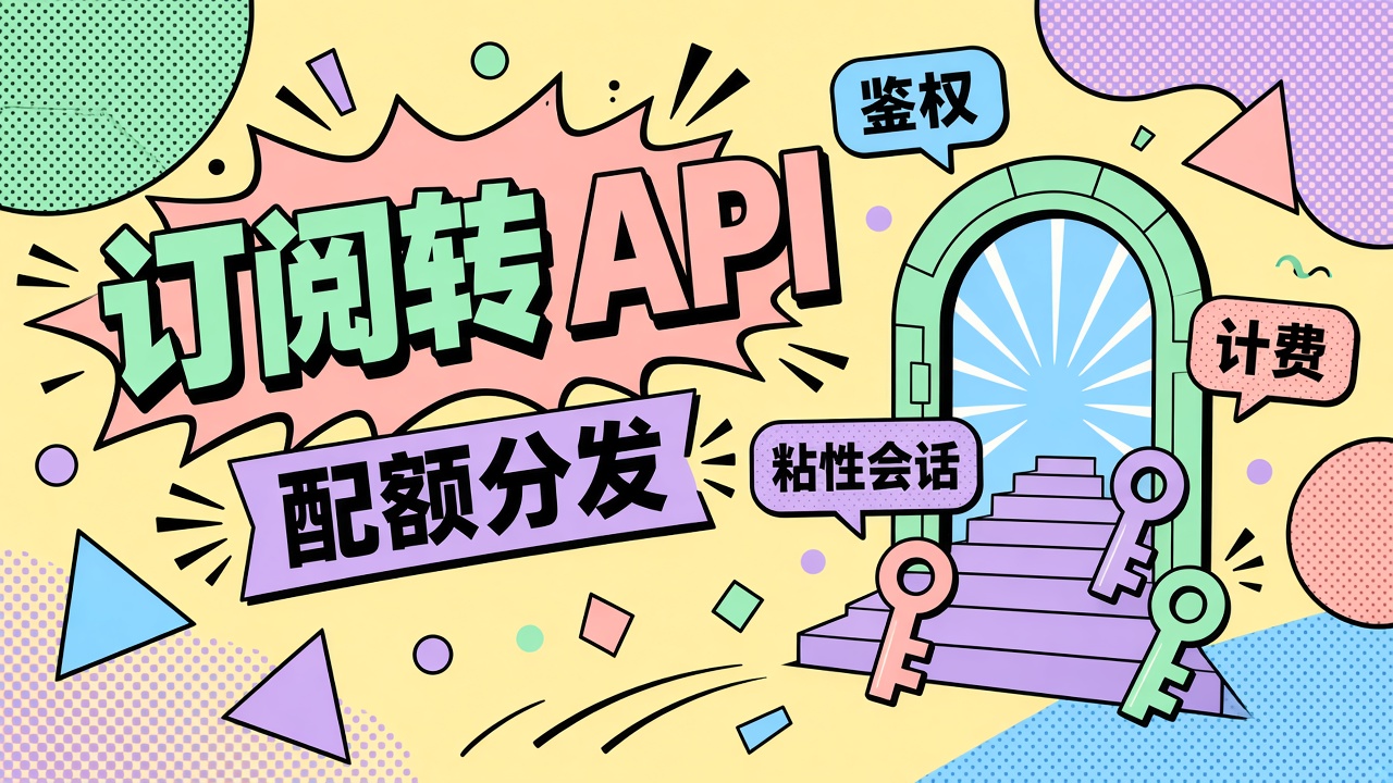 封面：订阅转 API 配额网关