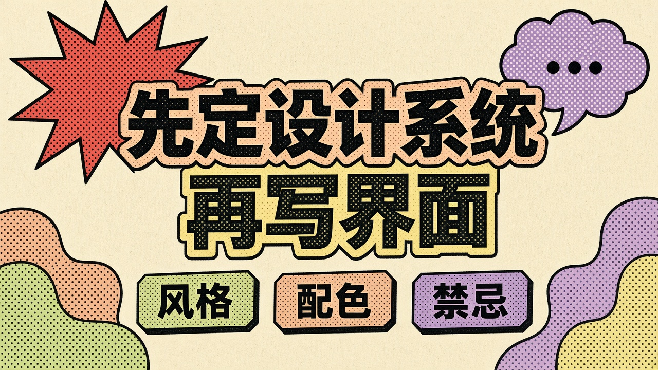 封面：先定设计系统再写界面