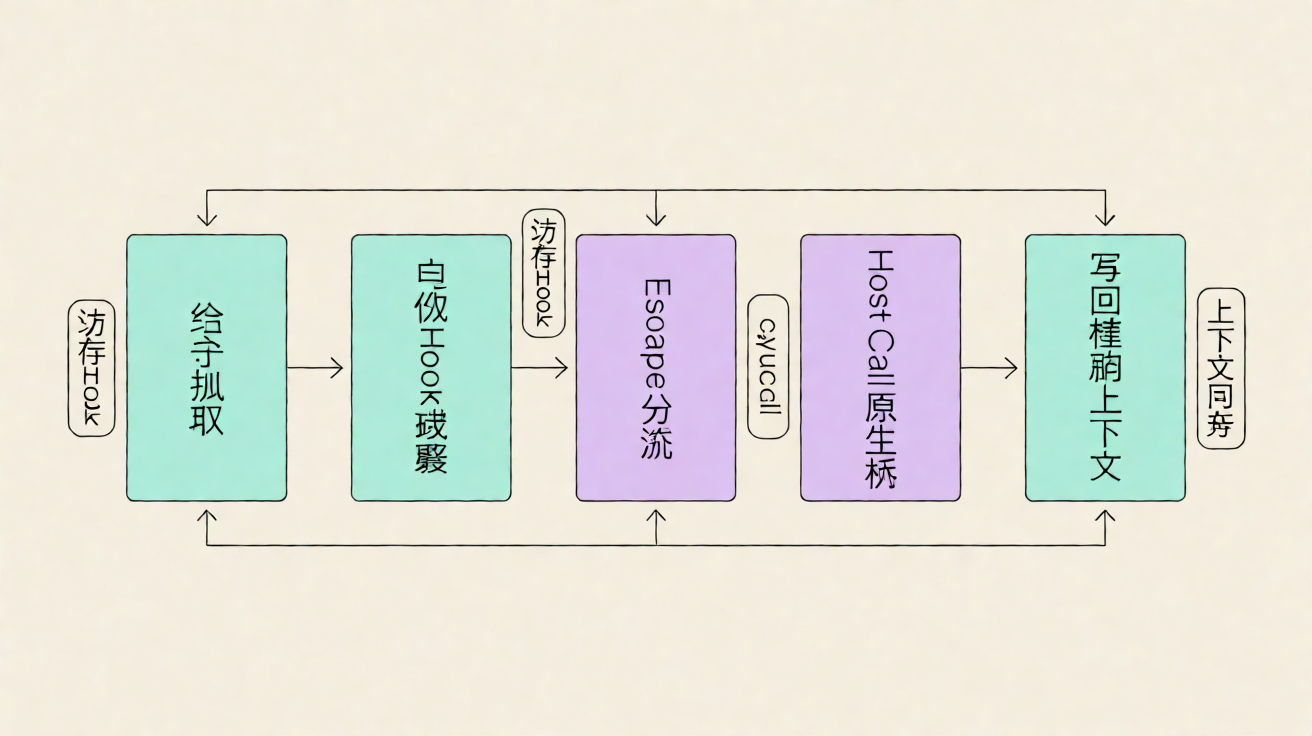 Hook Escape 与 Host Call 协作