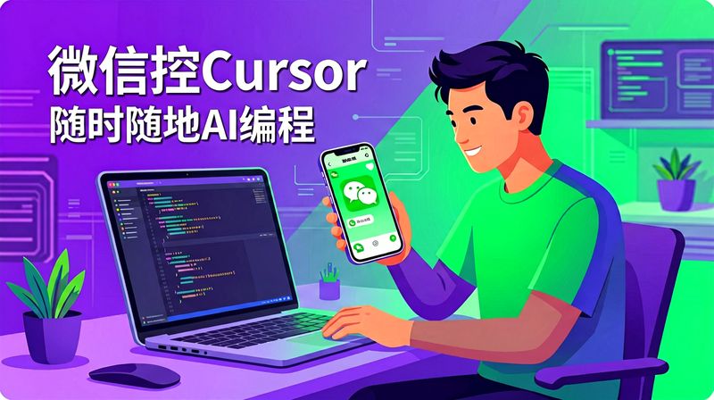 随时随地指挥 AI 编程！用微信直接控制 Cursor Agent 随时打通代码生成、修改与 Bug 修复