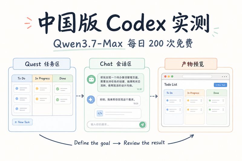中国版 Codex 来了！Qoder Desktop Quest 实测，Qwen3.7-Max 每天 200 次免费用