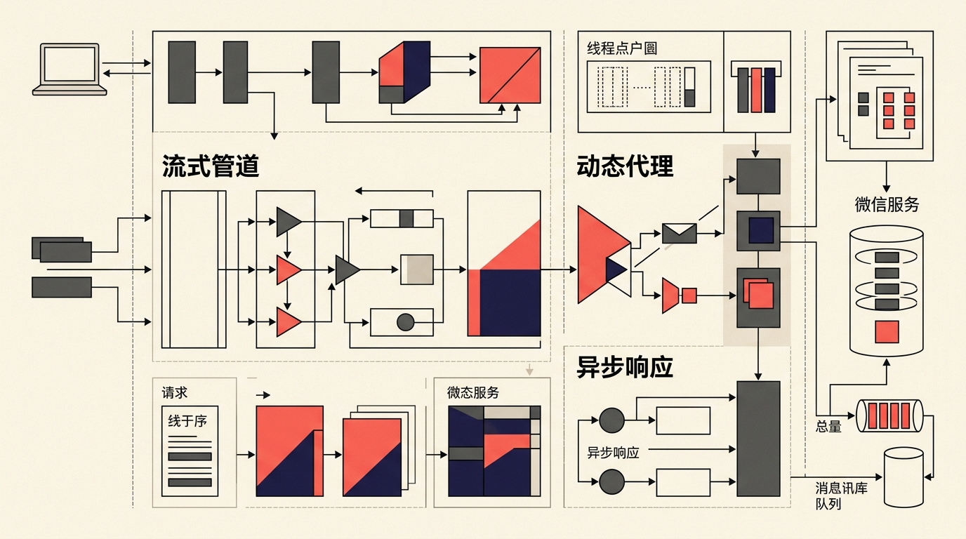 四代客户端架构拓扑与动态代理流转