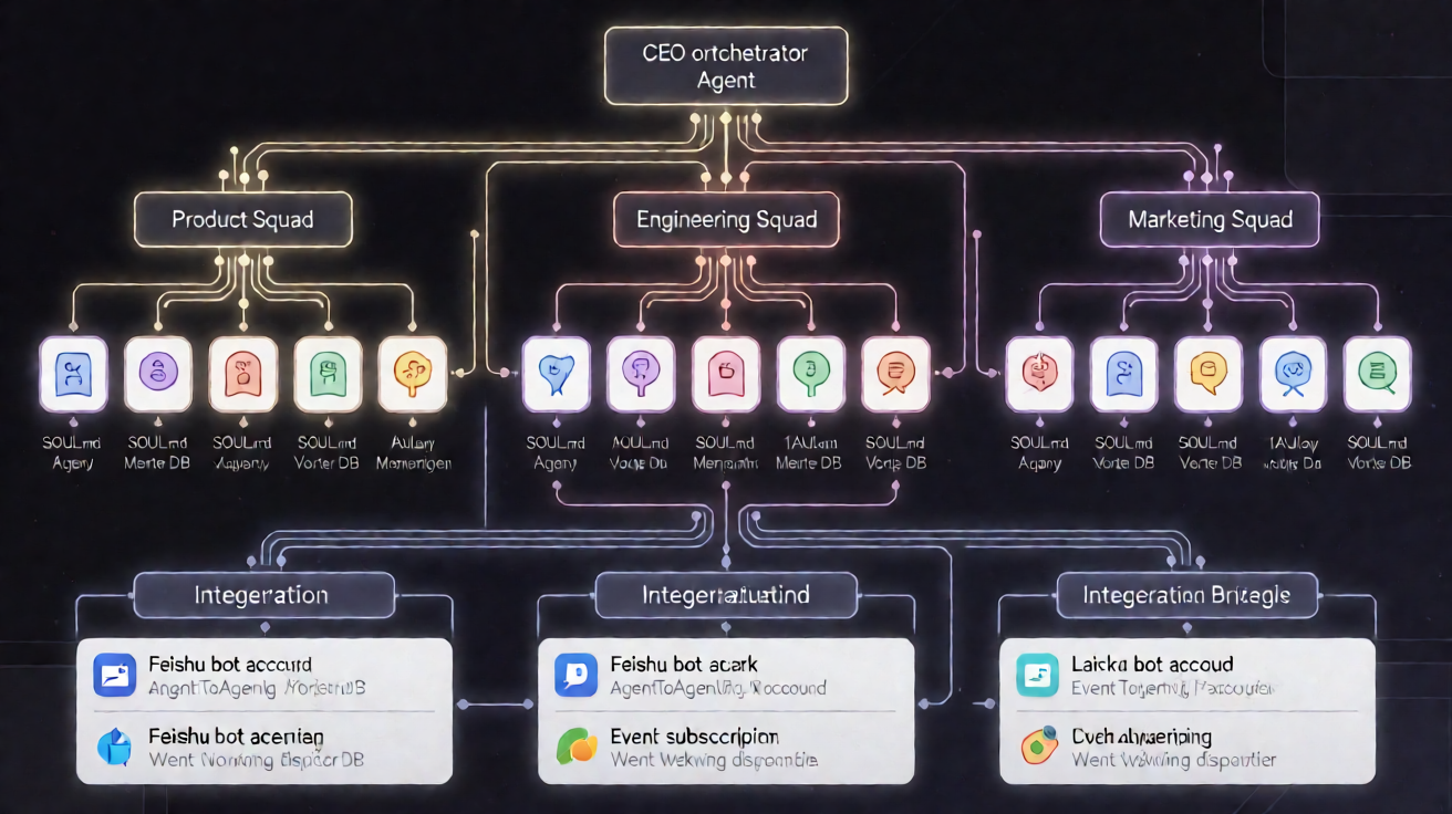 OpenClaw 多智能体协同流转拓扑架构图
