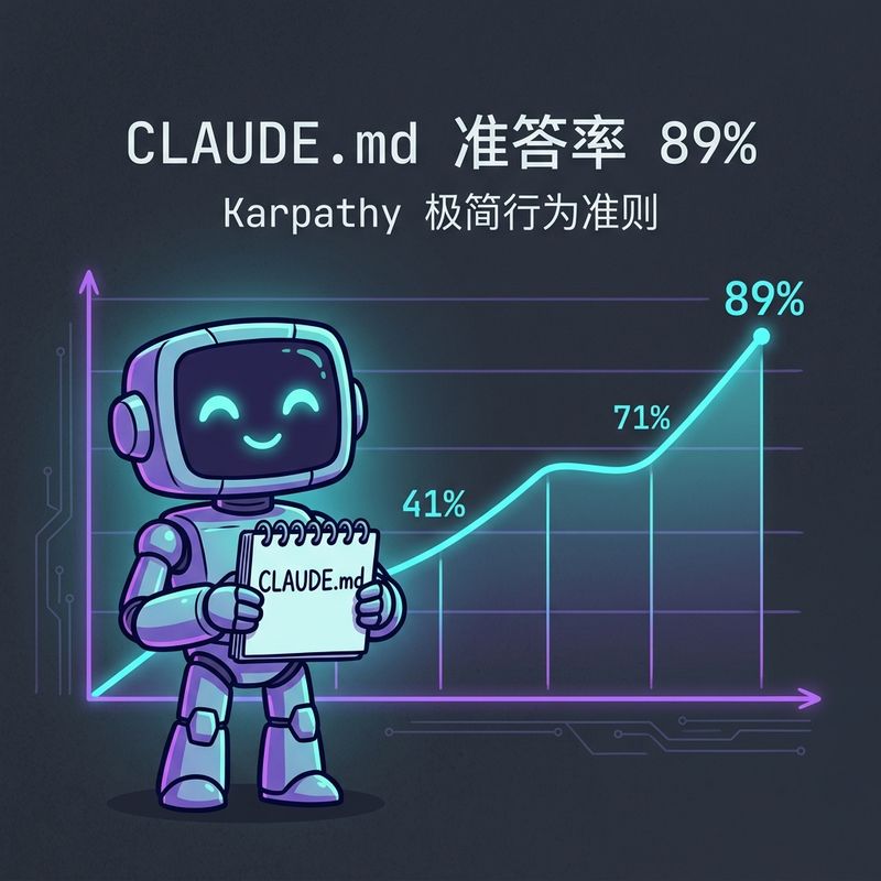GitHub 15万 Star：Karpathy 写的 CLAUDE.md 怎么把准答率从 41% 提到 89%