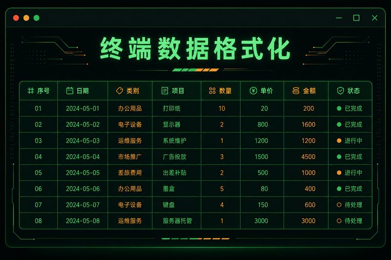 告别凌乱：用 tennis 在终端优雅渲染 CSV 数据