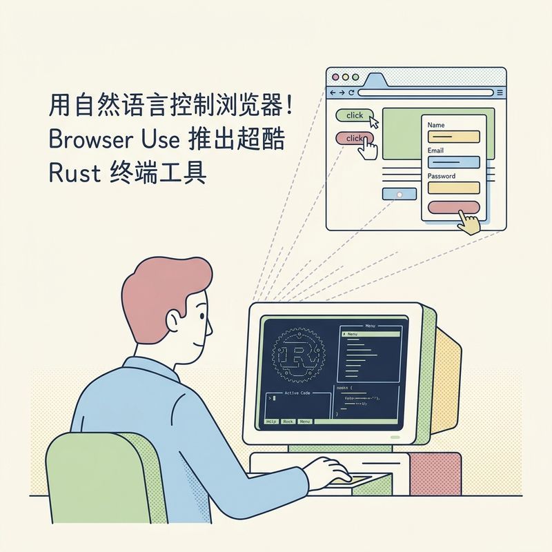 用自然语言控制浏览器！Browser Use 推出超酷 Rust 终端 TUI 工具